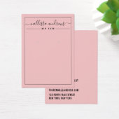 Carte d'affichage simple à oreille rose noire (Bureau)