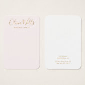 Carte d'affichage simple à oreille rose pâle (Devant & derrière)