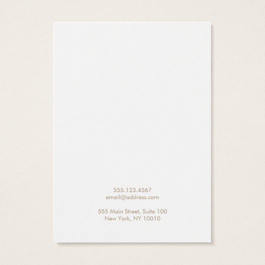 Carte d'affichage simple à oreille turquoise (Dos)