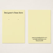 Carte d'affichage simple à port d'oreille jaune cl (Devant & derrière)