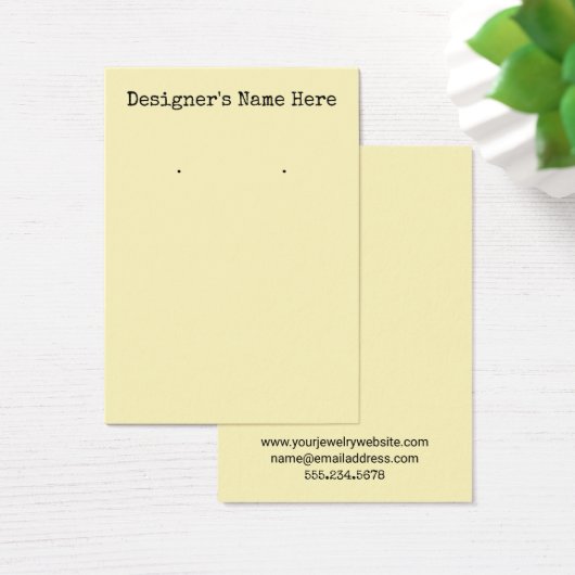Carte d'affichage simple à port d'oreille jaune cl (Bureau)