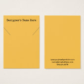 Carte d'affichage simple Apricot jaune collier (Devant & derrière)