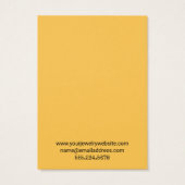 Carte d'affichage simple Apricot jaune collier (Dos)