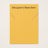 Carte d'affichage simple Apricot jaune collier (Devant)