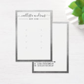 Carte d'affichage simple Argent blanc à oreille mu (Bureau)