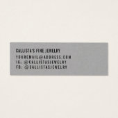 Carte d'affichage simple Black Grey Script (Dos)