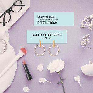 Carte d'affichage simple Black Mint Green oreille