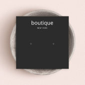 Carte d'affichage simple Black Modern Stud Écouteu