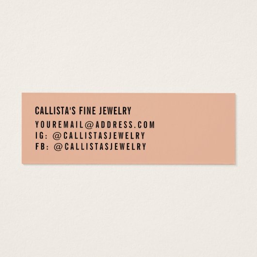 Carte d'affichage simple Black Orange Script (Dos)