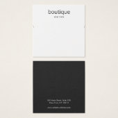 Carte d'affichage simple blanc moderne (Devant & derrière)