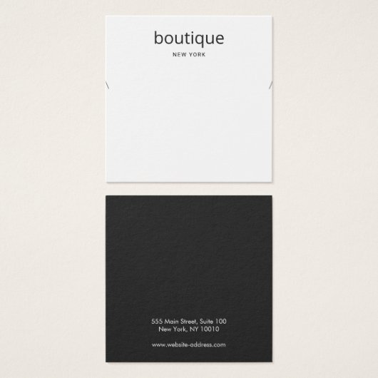 Carte d'affichage simple blanc moderne (Devant & derrière)