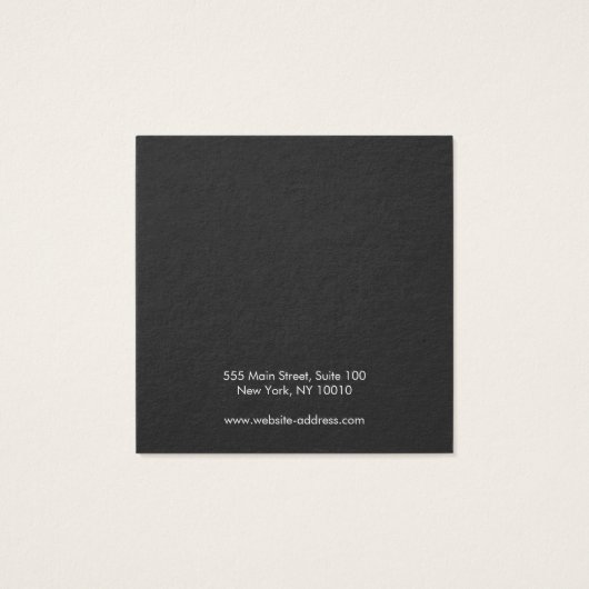 Carte d'affichage simple blanc moderne (Dos)