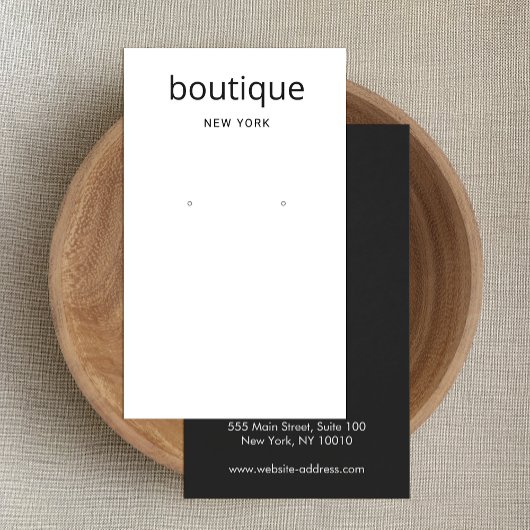 Carte d'affichage simple blanc moderne à longue or