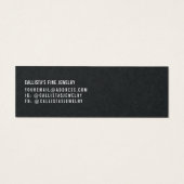 Carte d'affichage simple blanc noir à oreille mult (Dos)