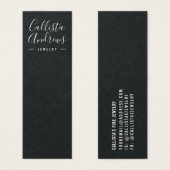 Carte d'affichage simple blanc noir à oreille mult (Devant & derrière)