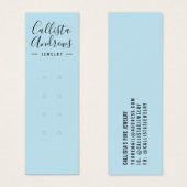 Carte d'affichage simple bleu noir à oreille multi (Devant & derrière)