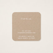 Carte d'affichage simple Boutique générale Kraft (Dos)