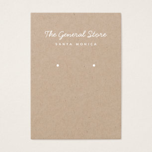 Carte d'affichage simple Boutique générale Kraft