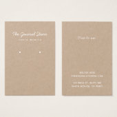 Carte d'affichage simple Boutique générale Kraft (Devant & derrière)