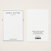 Carte d'affichage simple bracelet en collier bijou (Devant & derrière)