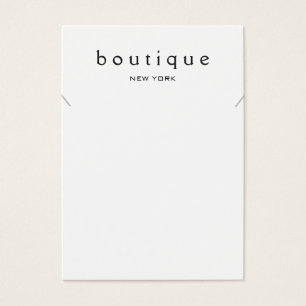 Carte d'affichage simple bracelet en collier blanc