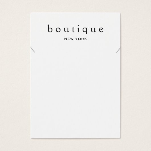 Carte d'affichage simple bracelet en collier blanc (Devant)