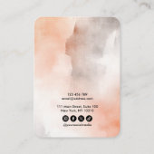 Carte d'affichage simple calligraphie blush rose o (Dos)