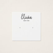 Carte d'affichage simple Carré blanc à oreilles (Devant)