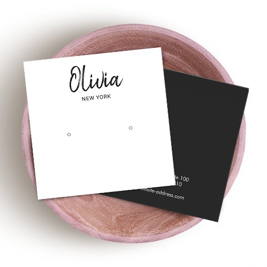 Carte d'affichage simple Carré blanc à oreilles