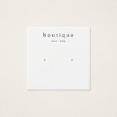 Carte d'affichage simple Carré blanc pour oreille (Devant)