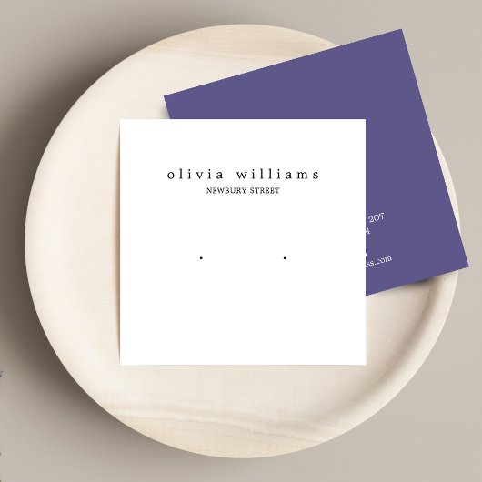 Carte d'affichage simple Carré blanc pour oreille