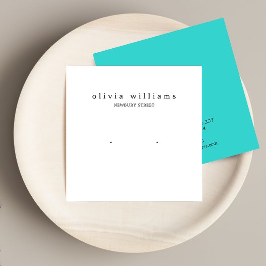 Carte d'affichage simple Carré blanc pour oreille