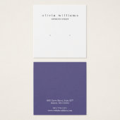 Carte d'affichage simple Carré blanc pour oreille (Devant & derrière)