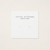 Carte d'affichage simple Carré blanc pour oreille (Devant)