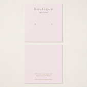 Carte d'affichage simple Carré rose pour oreille (Devant & derrière)