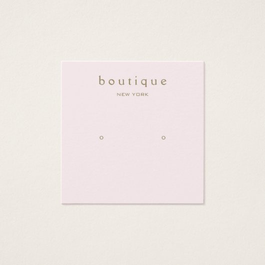 Carte d'affichage simple Carré rose pour oreille (Devant)