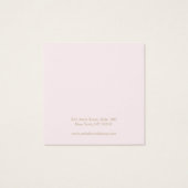 Carte d'affichage simple Carré rose pour oreille (Dos)