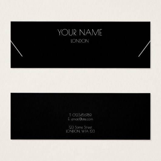 Carte d'affichage simple collier (Devant & derrière)