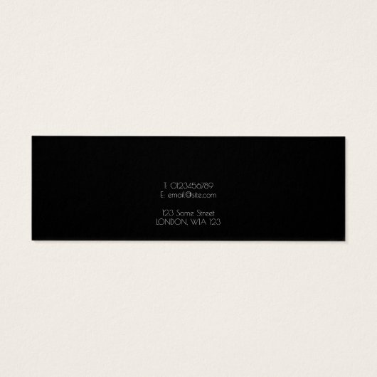 Carte d'affichage simple collier (Dos)