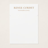 Carte d'affichage simple collier blanc (Devant)