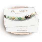 Carte d'affichage simple collier blanc ou bracelet