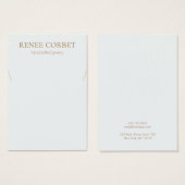 Carte d'affichage simple collier bleu clair (Devant & derrière)