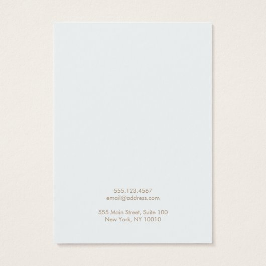 Carte d'affichage simple collier bleu clair (Dos)