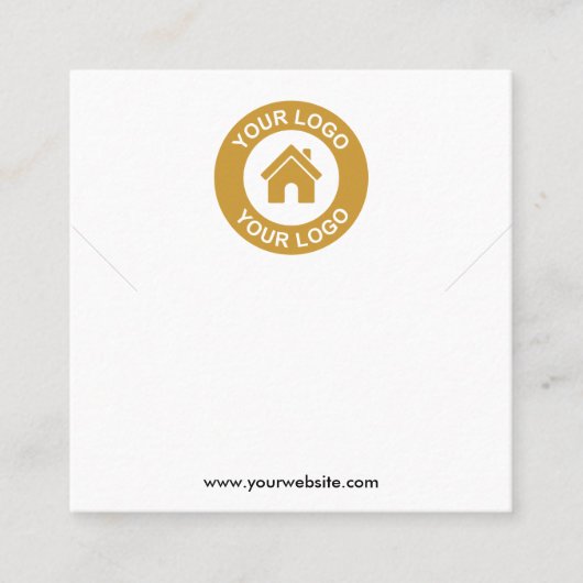 Carte d'affichage simple collier logo personnalisé (Devant)