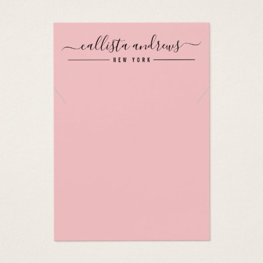 Carte d'affichage simple Collier noir rose (Devant)