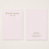 Carte d'affichage simple collier rose (Devant & derrière)