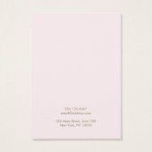 Carte d'affichage simple collier rose (Dos)