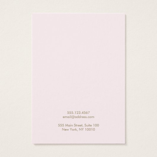 Carte d'affichage simple collier rose (Dos)