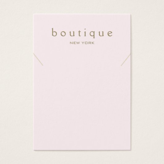 Carte d'affichage simple collier rose (Devant)