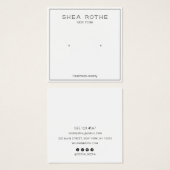 Carte d'affichage simple Cool moderne à oreille bl (Devant & derrière)